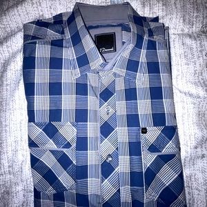 Vintage 7 Diamond blue plaid shirt